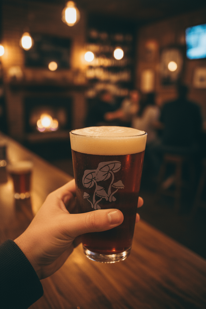 Mushroom Pint Glass Bar