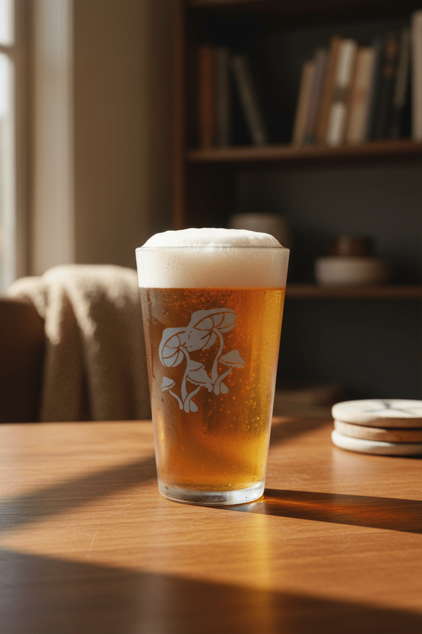 Mushroom Pint Glass Table