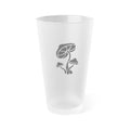 Frosted Pint Glass with Mushroom Design - 16oz Craft Beer Mug for Nature Lovers