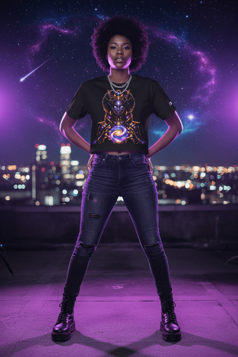 Galactic Empress Night City Rooftop Lifestyle