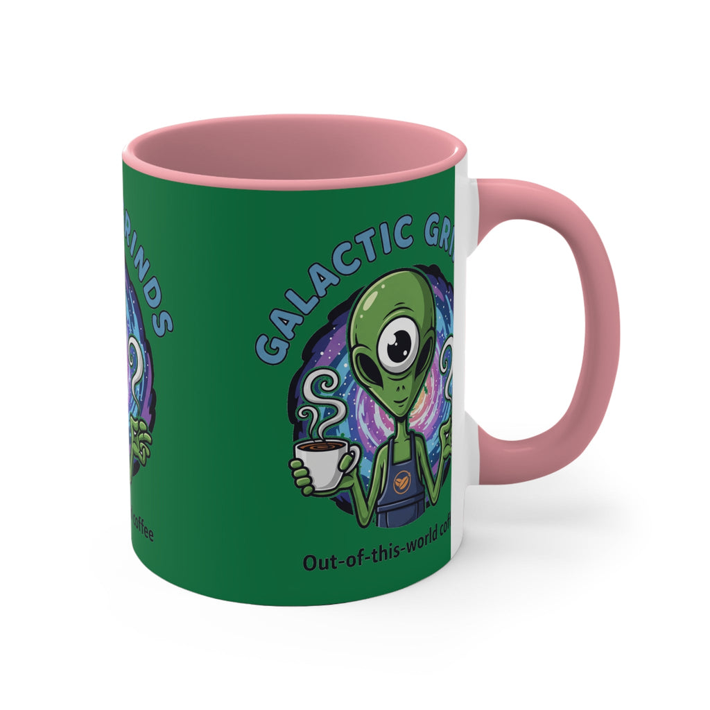 Galactic Grinds Alien Accent Mug - Fun Coffee Mug, Space Lover Gift, Unique Kitchen Decor, Whimsical Alien Design, Out-of-this-world Coffee☕️ Printify