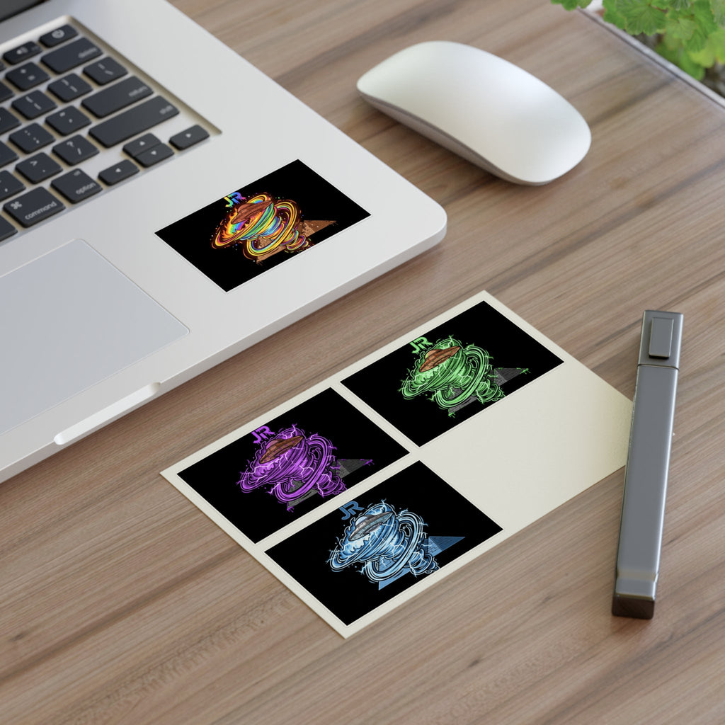 Galactic Tornado Sticker Sheet — Colorful Space Planet Decals Printify
