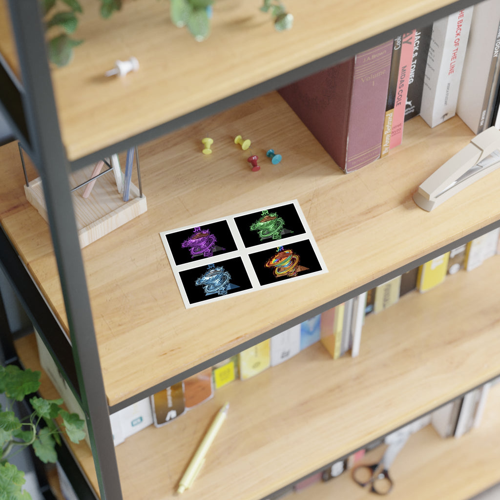 Galactic Tornado Sticker Sheet — Colorful Space Planet Decals Printify