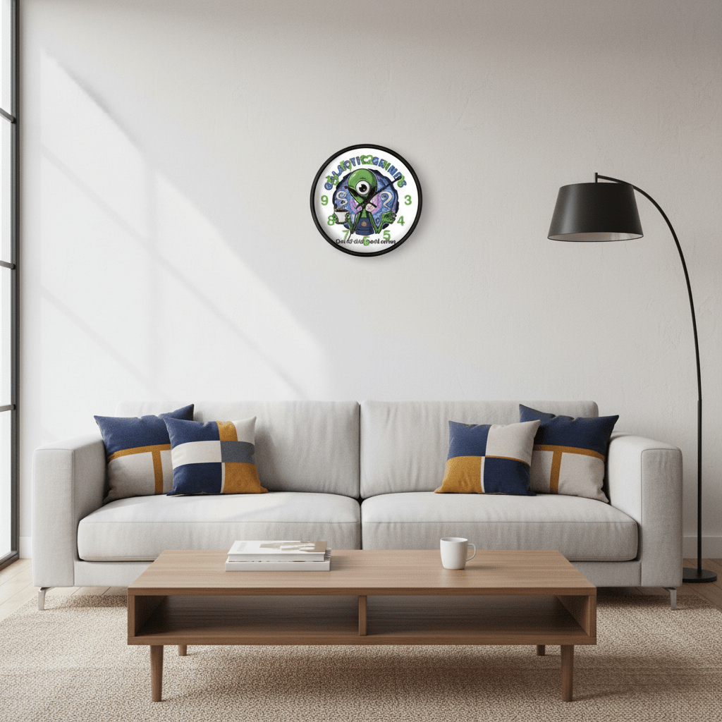 Galaxy Grinds Clock Modern Living Room Lifestyle
