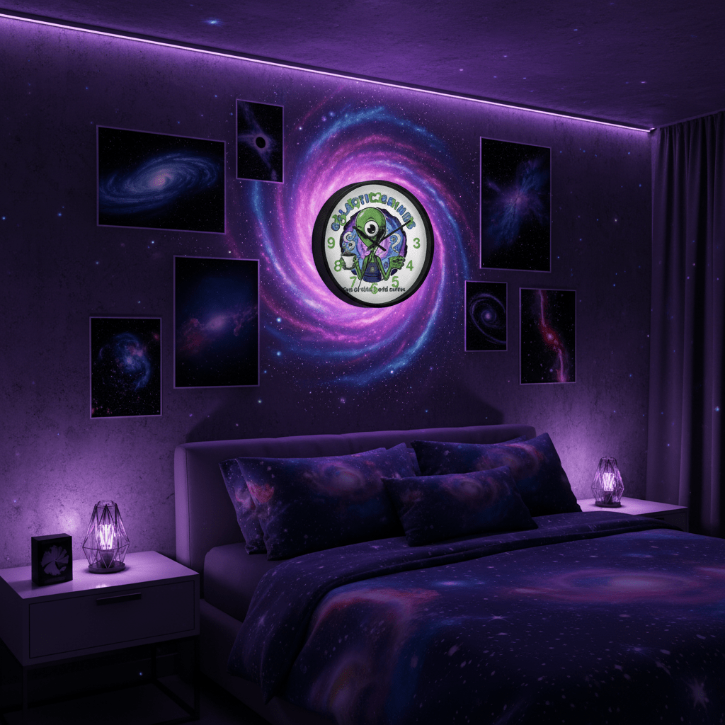 Galaxy Grinds Clock Cosmic Room Lifestyle