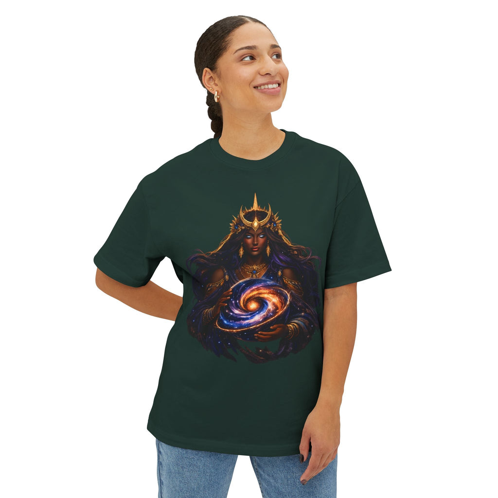 Galaxy Queen Tee | Cosmic Goddess Unisex Oversized Boxy Tee