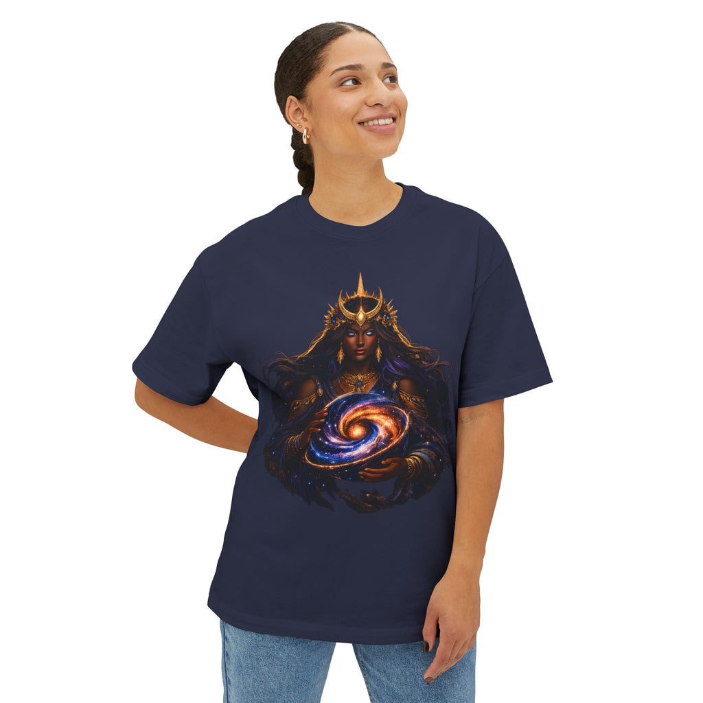 Galaxy Queen Tee | Cosmic Goddess Unisex Oversized Boxy Tee