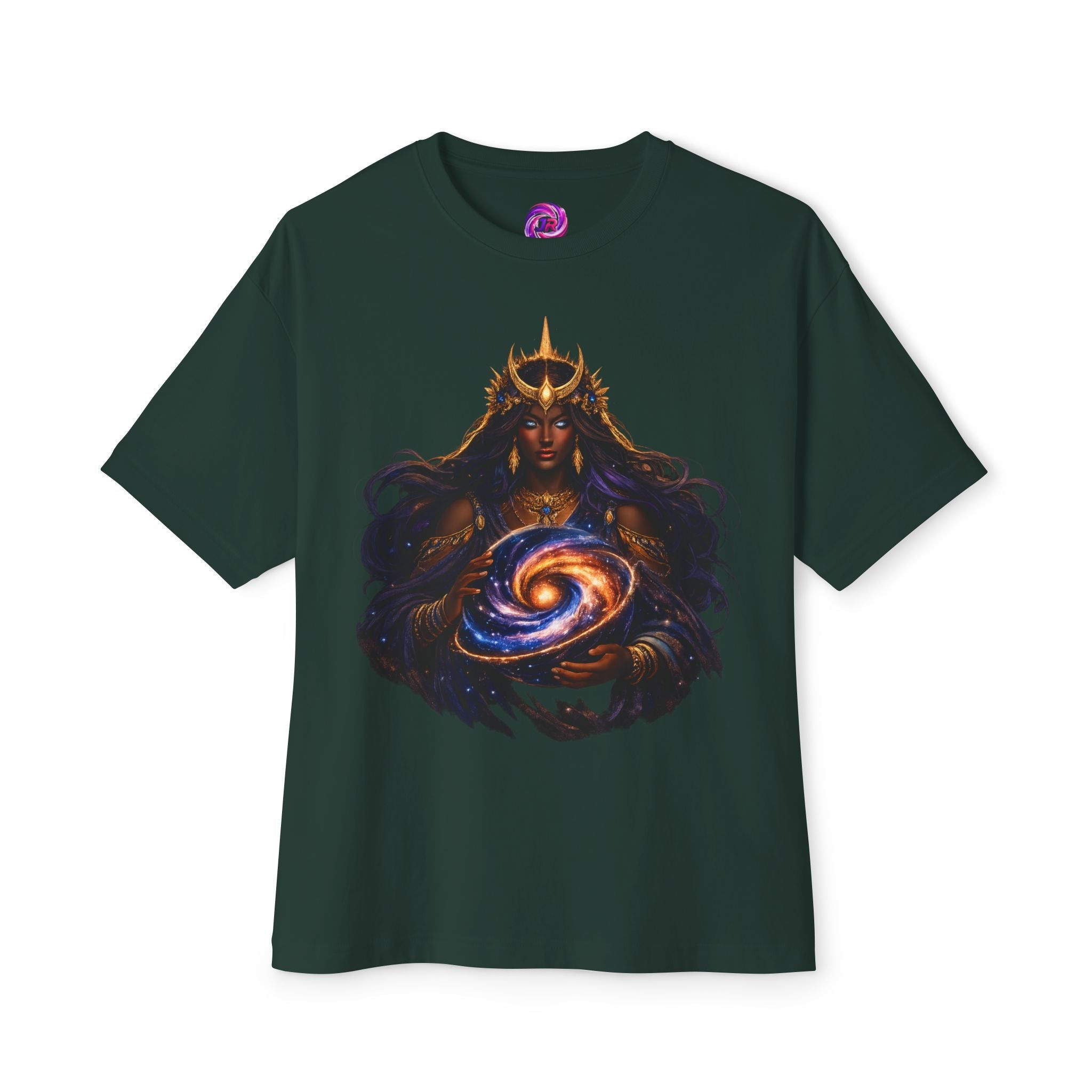Galaxy Queen Tee | Cosmic Goddess Unisex Oversized Boxy Tee