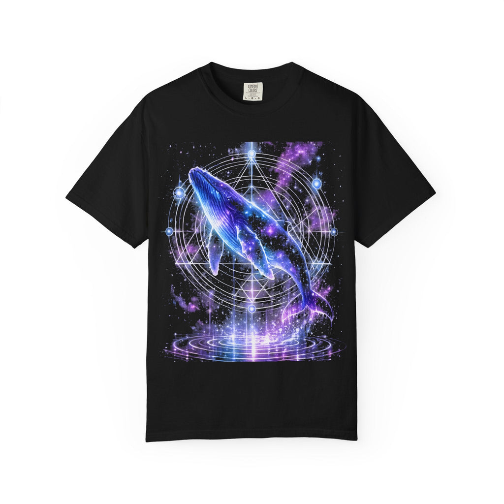 Galaxy Whale T-Shirt — Cosmic Whale Graphic Tee for Ocean & Space Lovers.