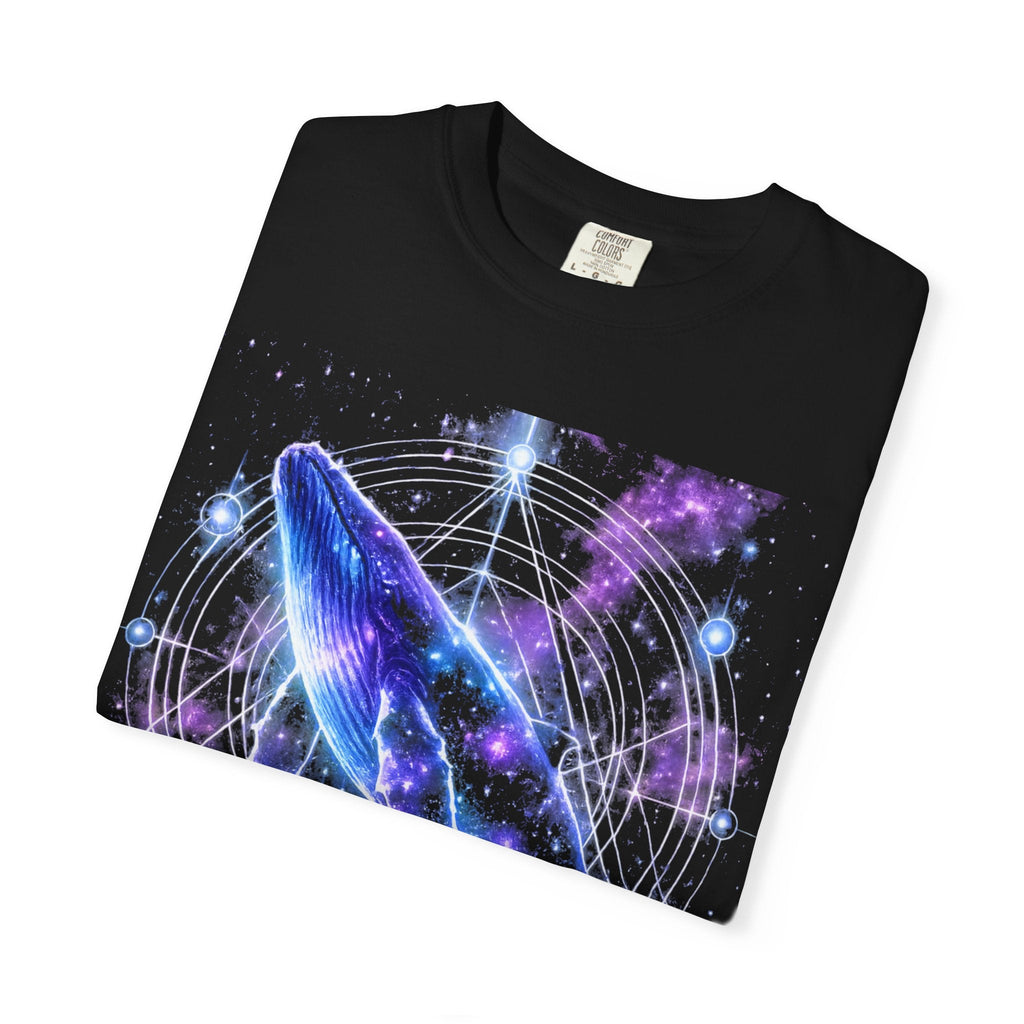 Galaxy Whale T-Shirt — Cosmic Whale Graphic Tee for Ocean & Space Lovers.