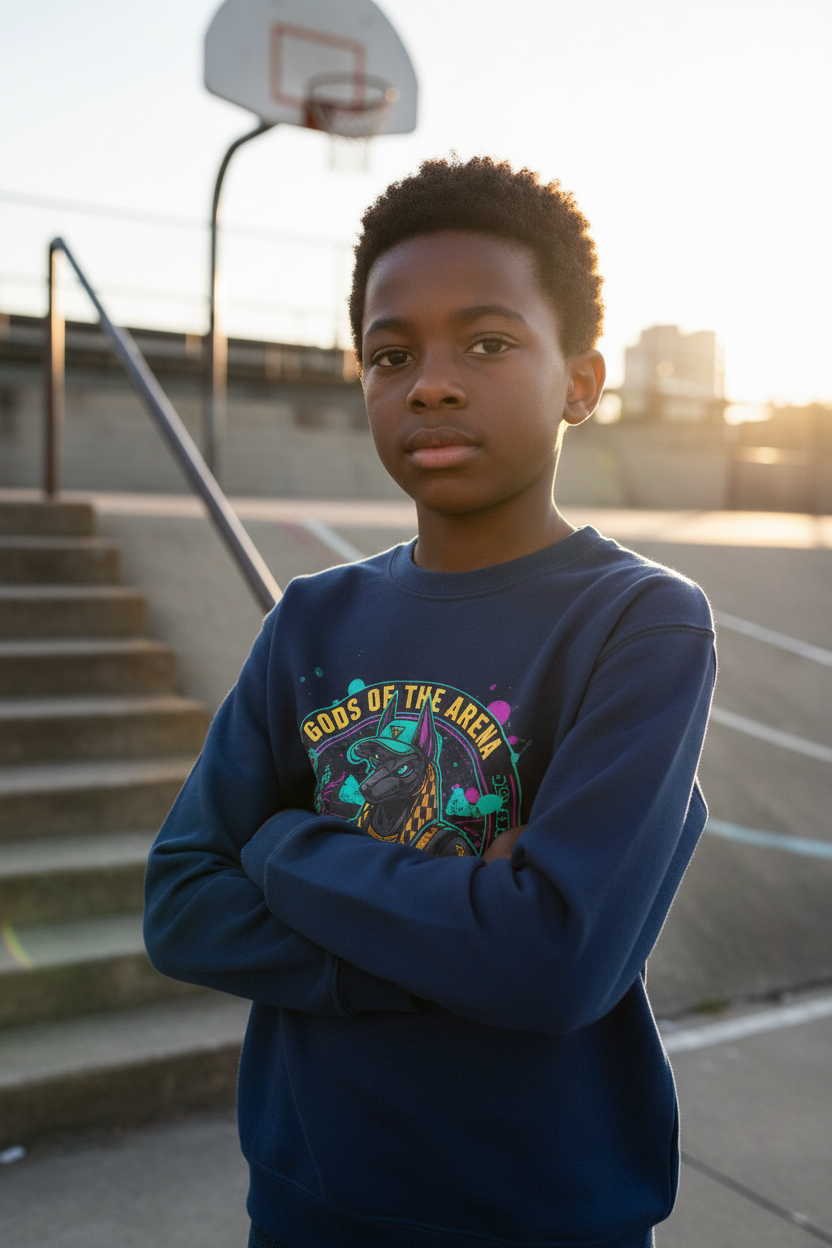 Gods of the Arena Navy Sweatshirt Lifestyle
