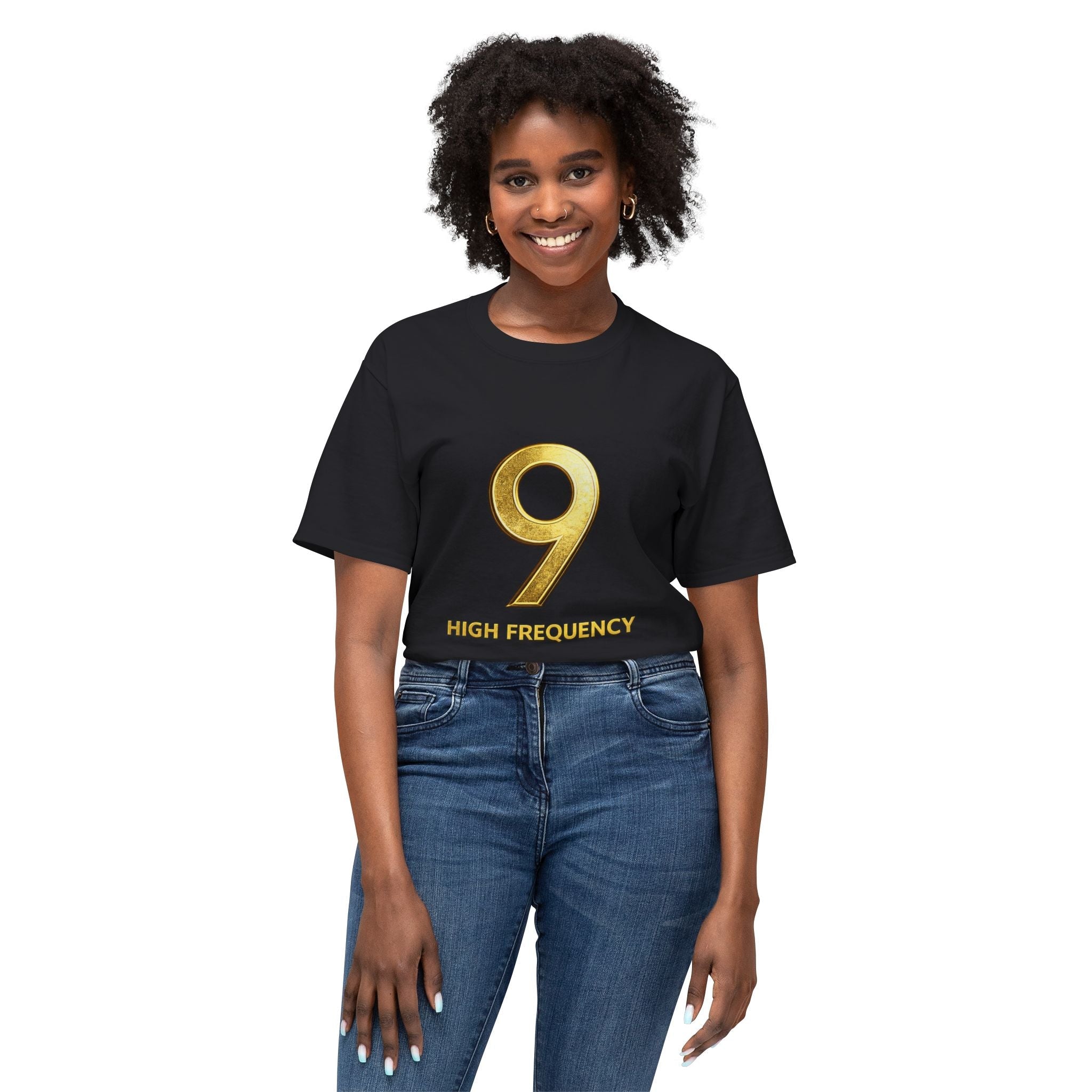 Gold Frequency 9 – Elevated Mindset Tee Printify