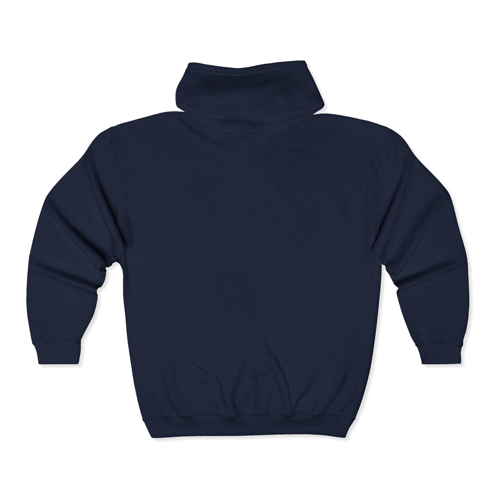 Gold Number 9 Zip Hoodie — Minimalist Lucky 9 Anniversary Sweatshirt Printify