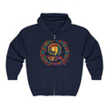 Gold Number 9 Zip Hoodie — Minimalist Lucky 9 Anniversary Sweatshirt Printify