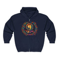 Gold Number 9 Zip Hoodie — Minimalist Lucky 9 Anniversary Sweatshirt Printify