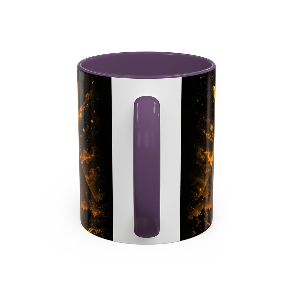 Golden Portal Coffee Mug — Mystical Spiral Galaxy Pyramid Design (11/15 oz) Printify