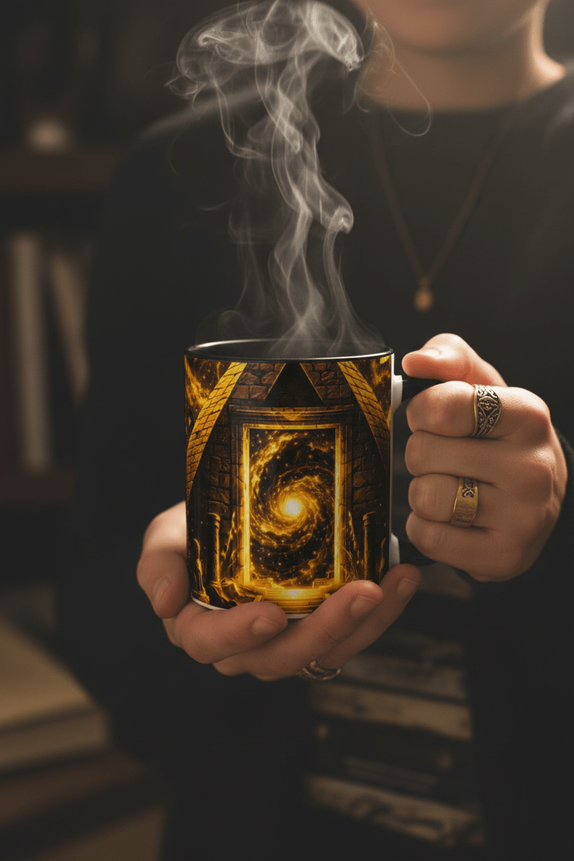 Golden Portal Mug — In-Hand Steam