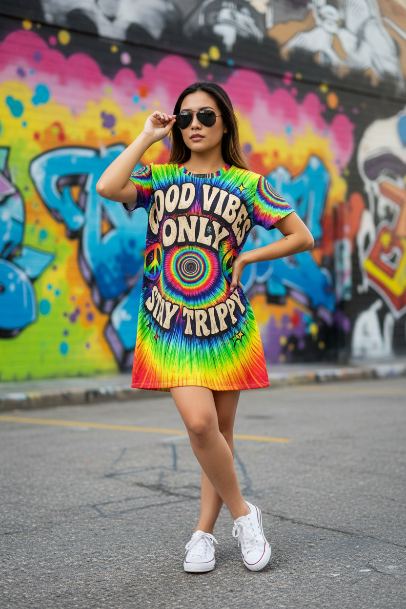 Good Vibes Dress — Art District Mural
