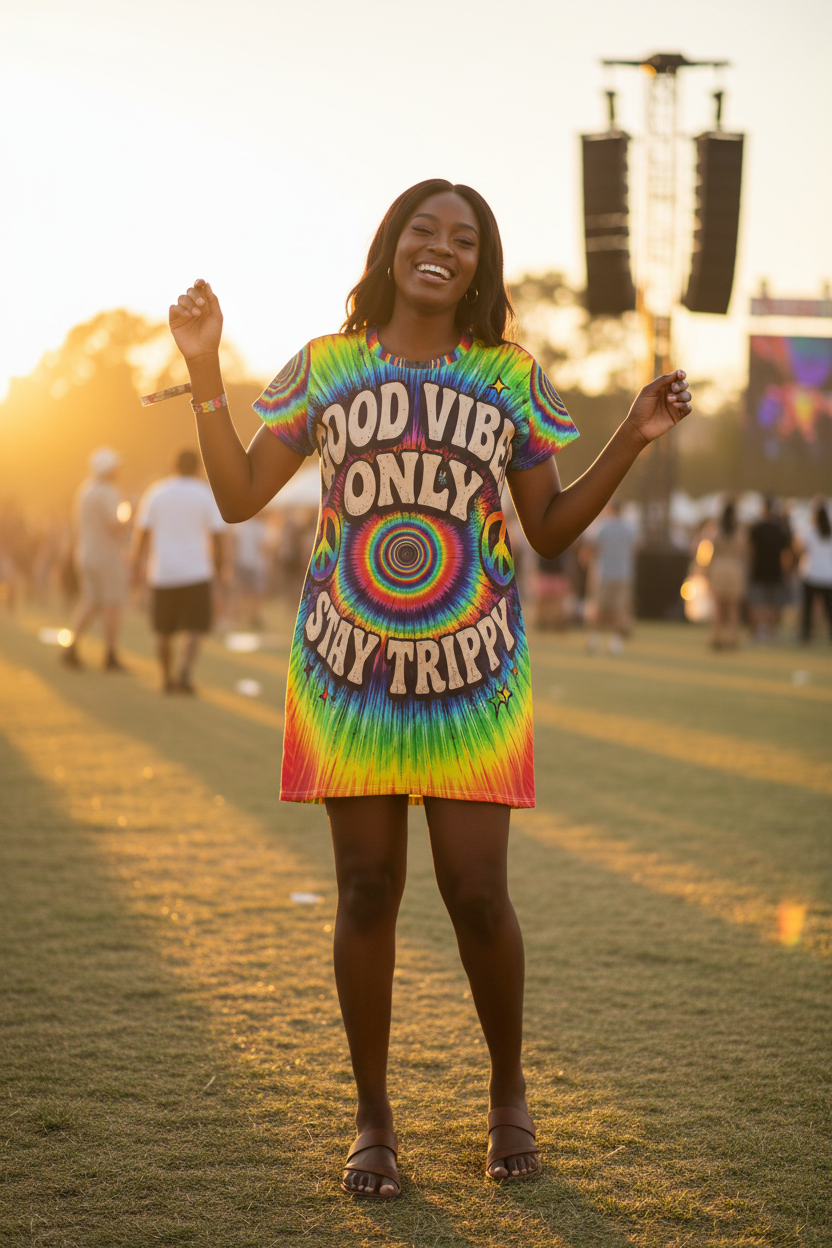 Good Vibes Dress — Festival Golden Hour