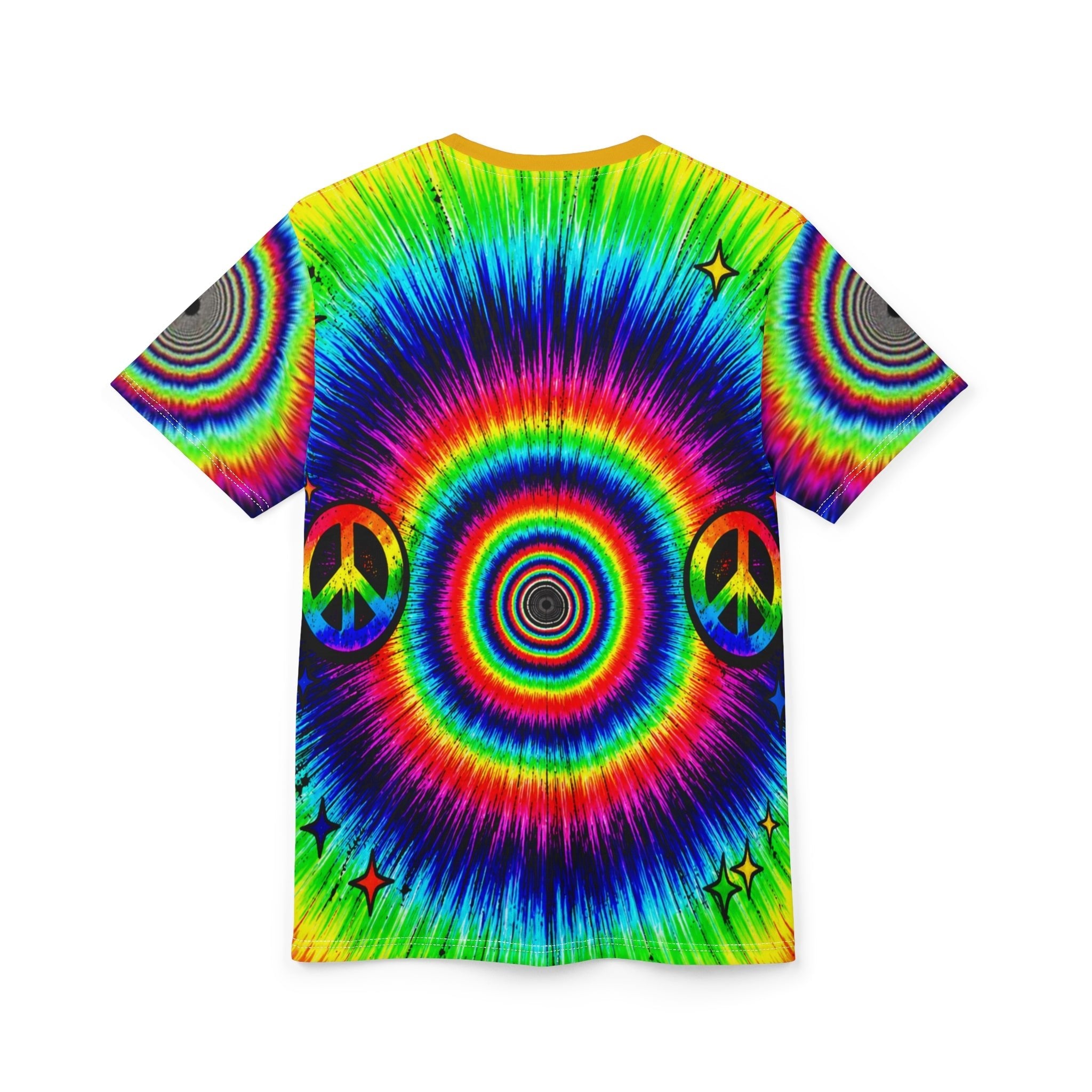 Good Vibes Only Stay Trippy AOP Tee – Psychedelic Rainbow Graphic T-Shirt