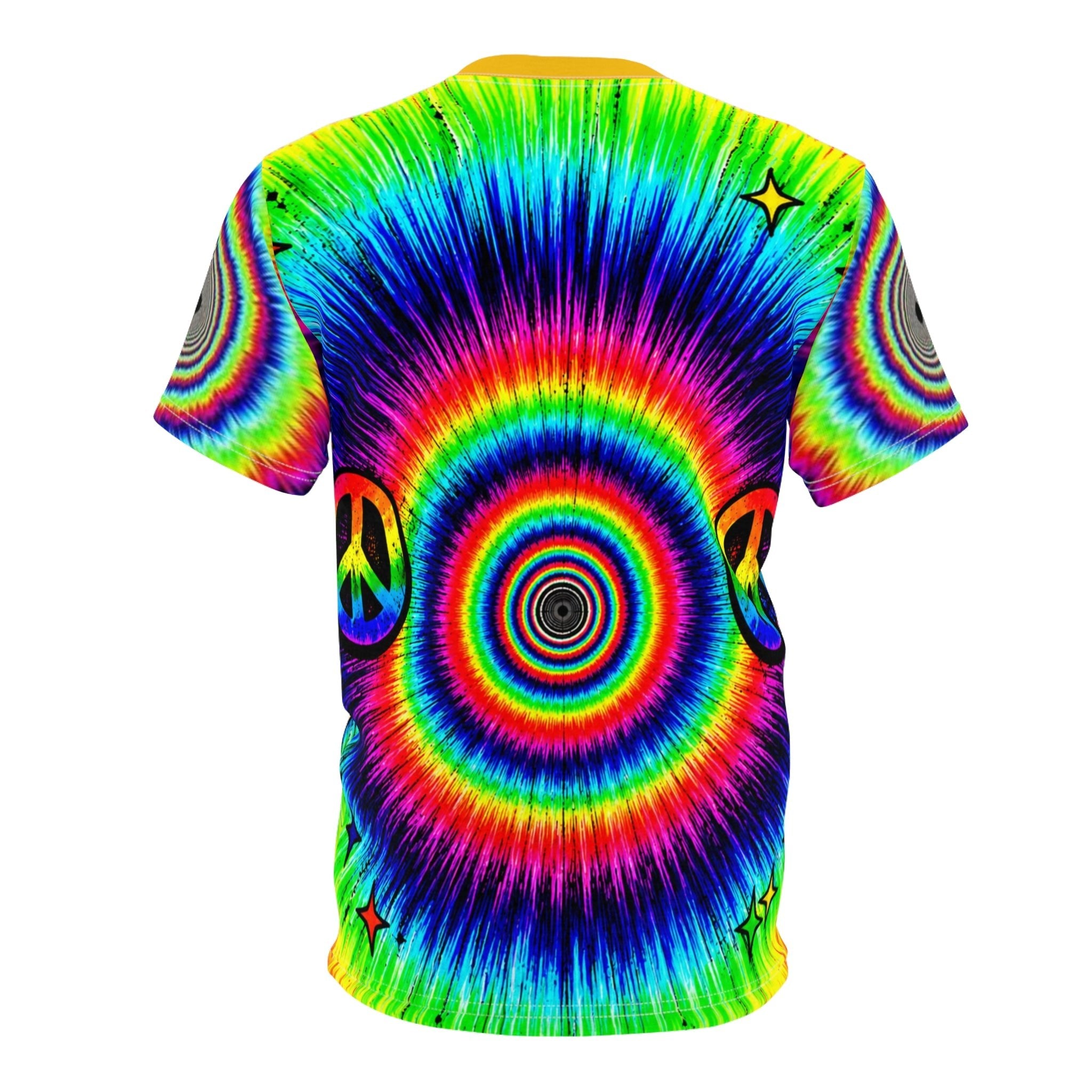 Good Vibes Only Stay Trippy AOP Tee – Psychedelic Rainbow Graphic T-Shirt