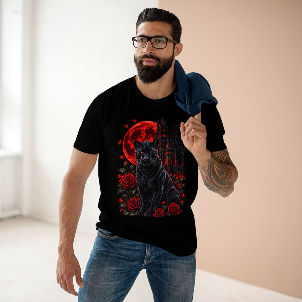 Gothic Black Panther Blood Moon Tee