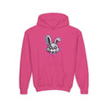 Stylish Graffiti Bunny Youth Hoodie, Trendy Sweatshirt for Kids, Perfect for Birthdays, Halloween, Everyday Wear, Unique Gift Idea Printify