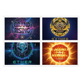 Grand Rising Ether Sticker Sheet — 4-Pack Cosmic Logo Stickers Printify