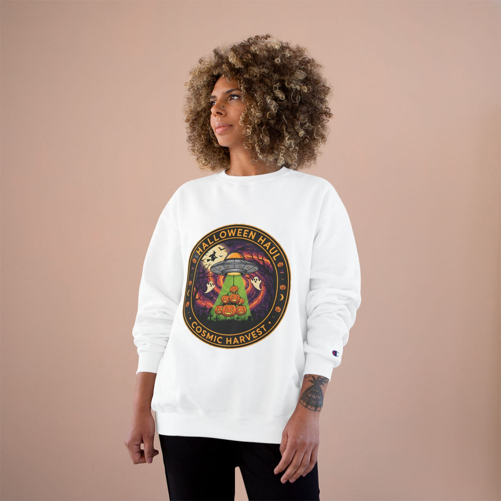 Halloween Cosmic Harvest Sweatshirt, Unisex Graphic Sweatshirt, Fall Apparel, Halloween Gift Idea, Festival Wear, Cozy Lounge Top🎃 Printify