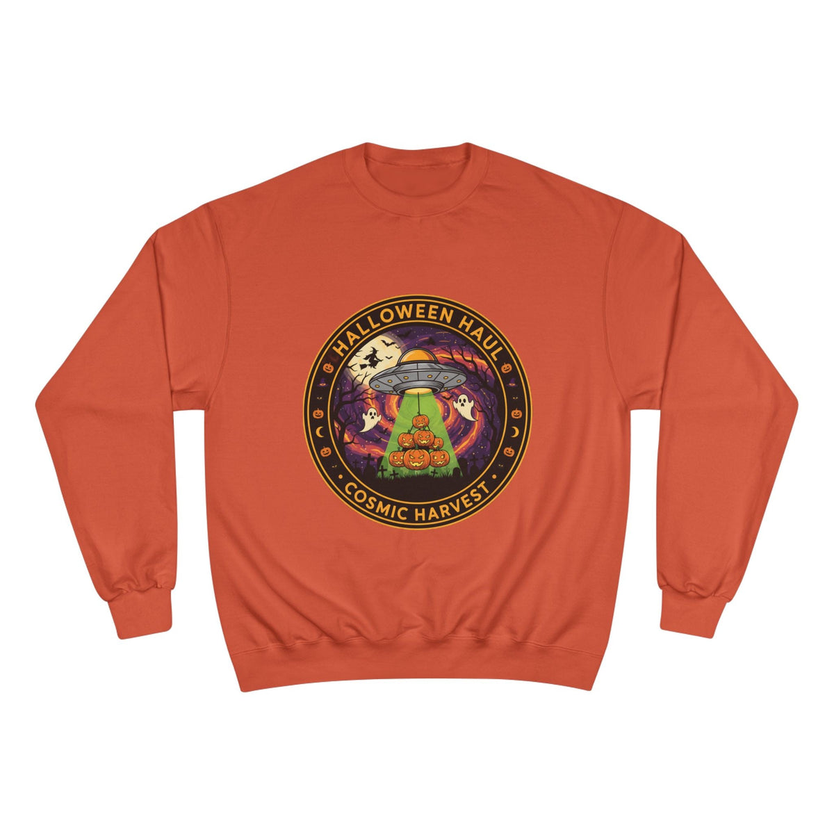 Halloween Cosmic Harvest Sweatshirt, Unisex Graphic Sweatshirt, Fall Apparel, Halloween Gift Idea, Festival Wear, Cozy Lounge Top🎃 Printify