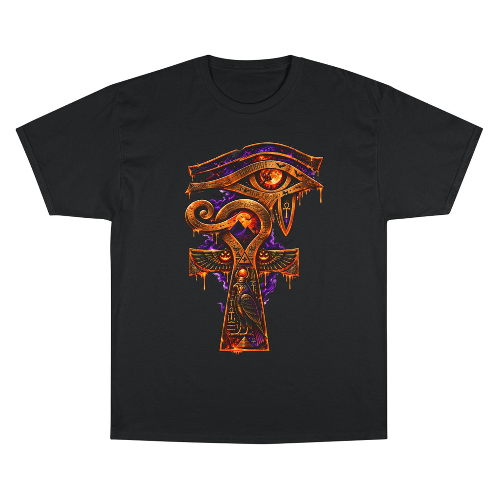 Halloween Eye of Horus Ankh Tee — Spooky Egyptian Champion T-Shirt