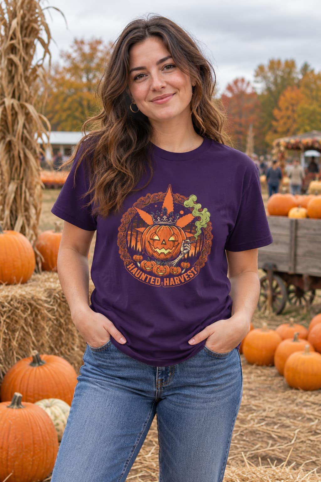 Haunted Harvest Pumpkin Tee | Spooky Halloween Streetwear