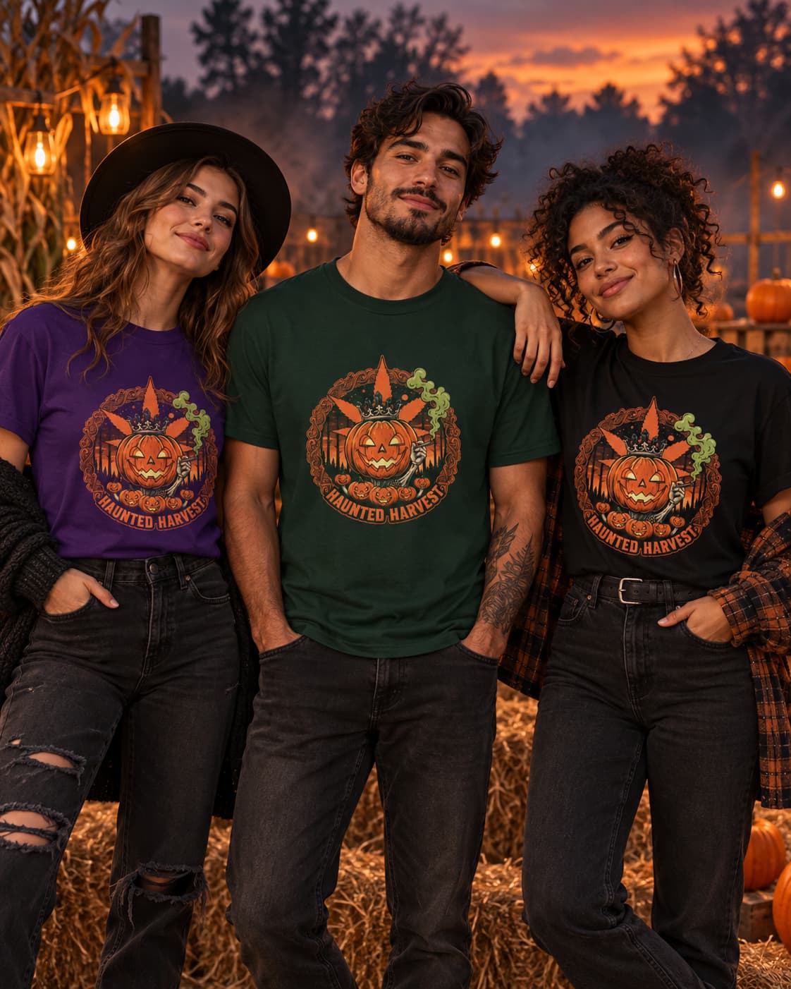 Haunted Harvest Pumpkin Tee | Spooky Halloween Streetwear