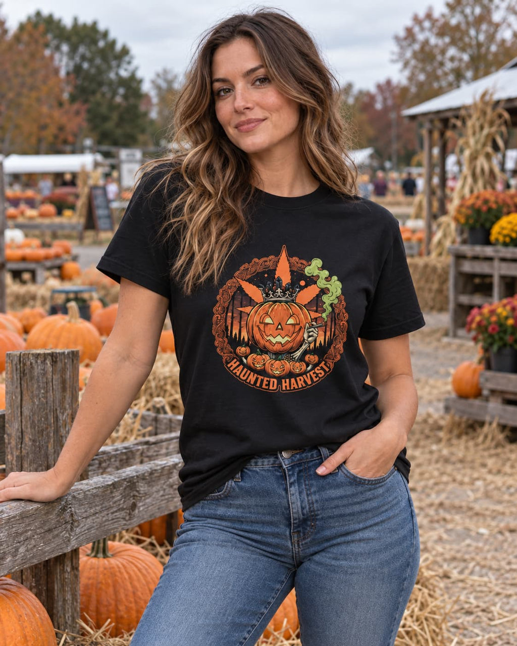 Haunted Harvest Pumpkin Tee | Spooky Halloween Streetwear