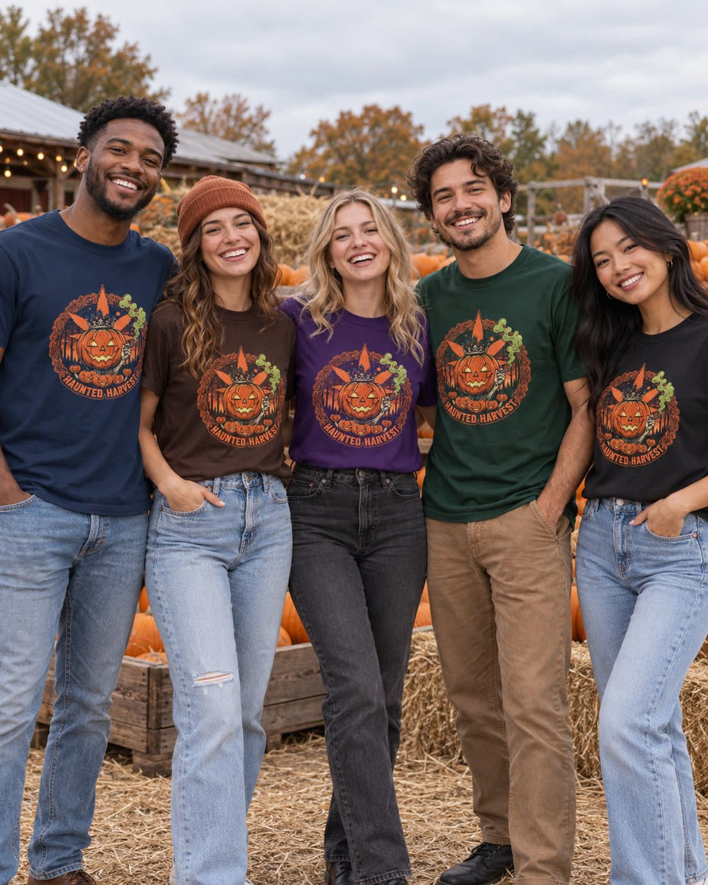 Haunted Harvest Pumpkin Tee | Spooky Halloween Streetwear