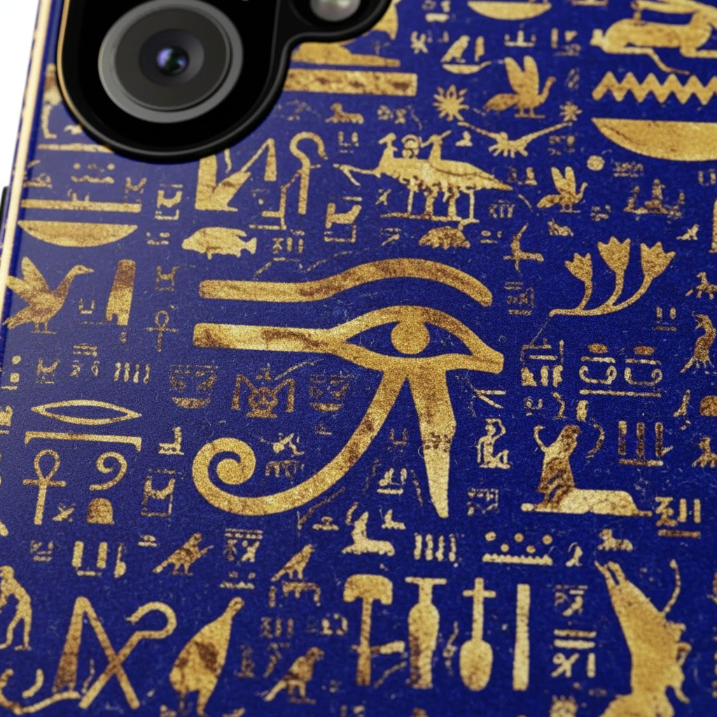 Hieroglyphics Case — Gold Symbol Close-Up
