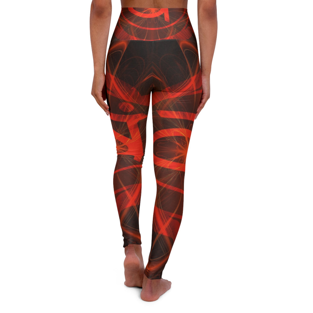 Vibrant Mosaic High-Waisted Yoga Leggings — Women's Colorful AOP