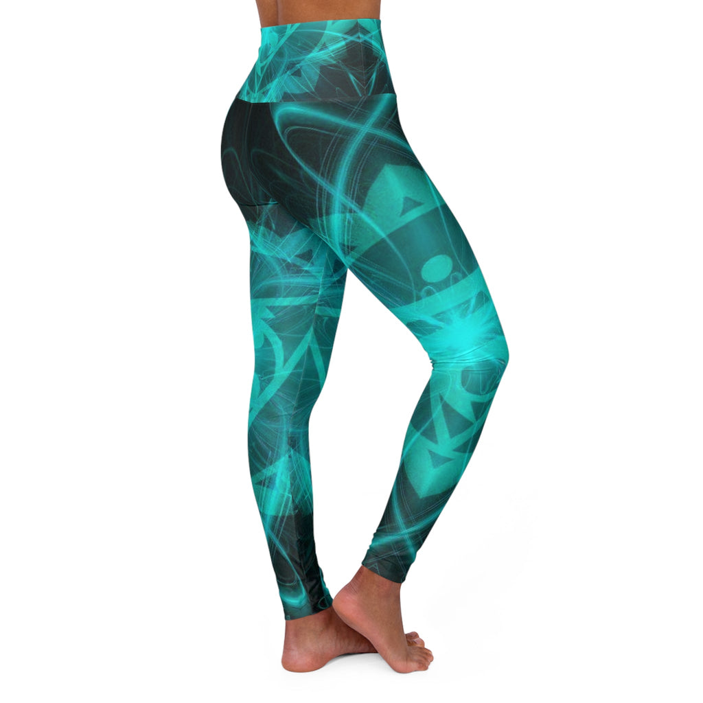 Abstract Swirl High-Waisted Yoga Leggings — Women's Artistic AOP