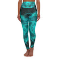 Abstract Swirl High-Waisted Yoga Leggings — Women's Artistic AOP