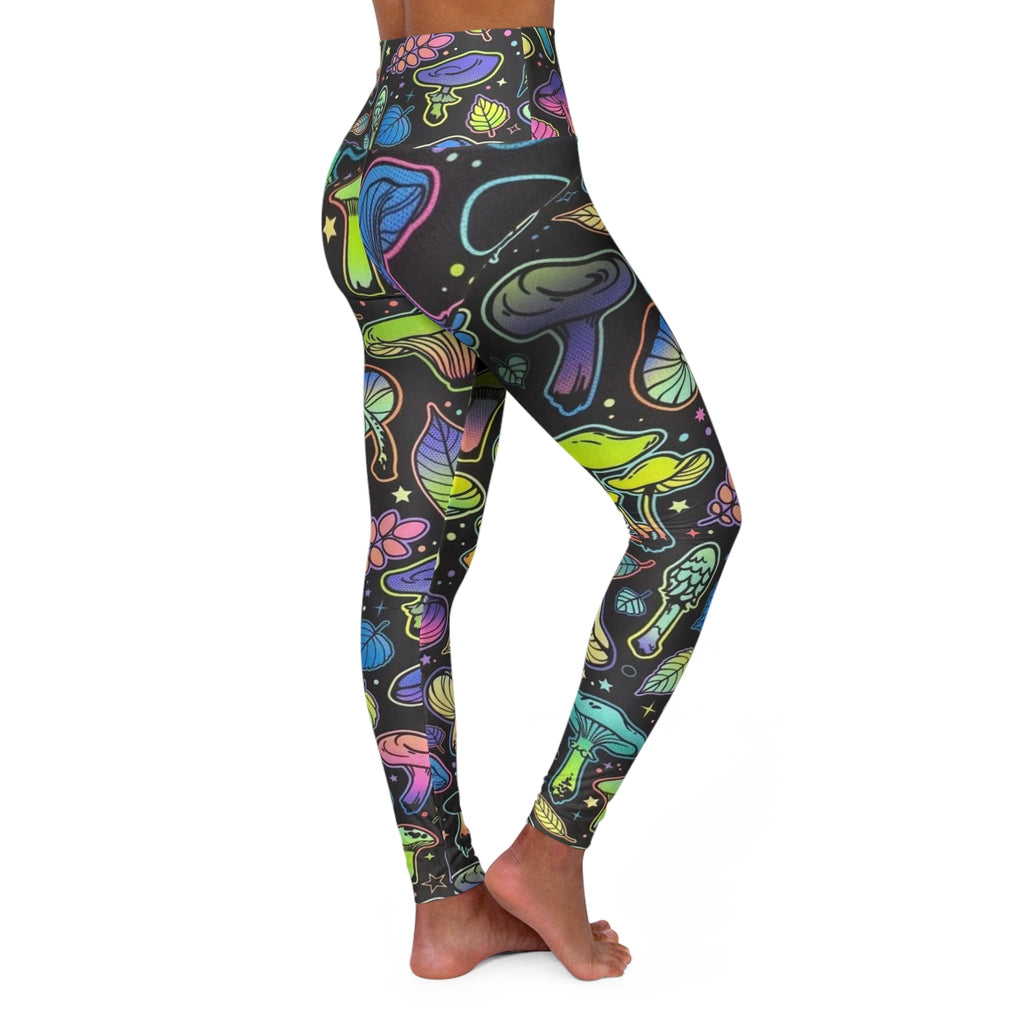 Cosmic Nebula High-Waisted Yoga Leggings — Women's Galaxy AOP