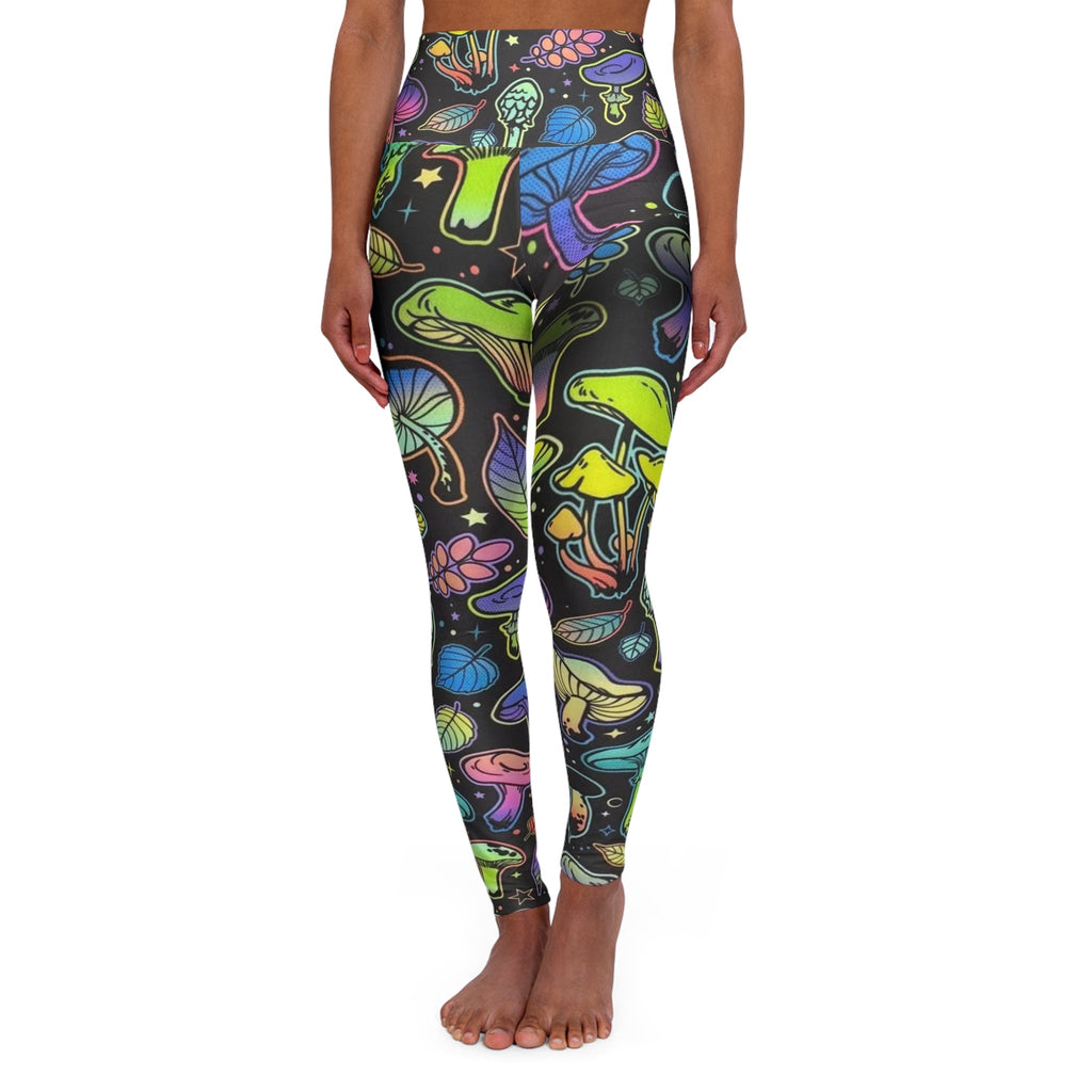 Cosmic Nebula High-Waisted Yoga Leggings — Women's Galaxy AOP