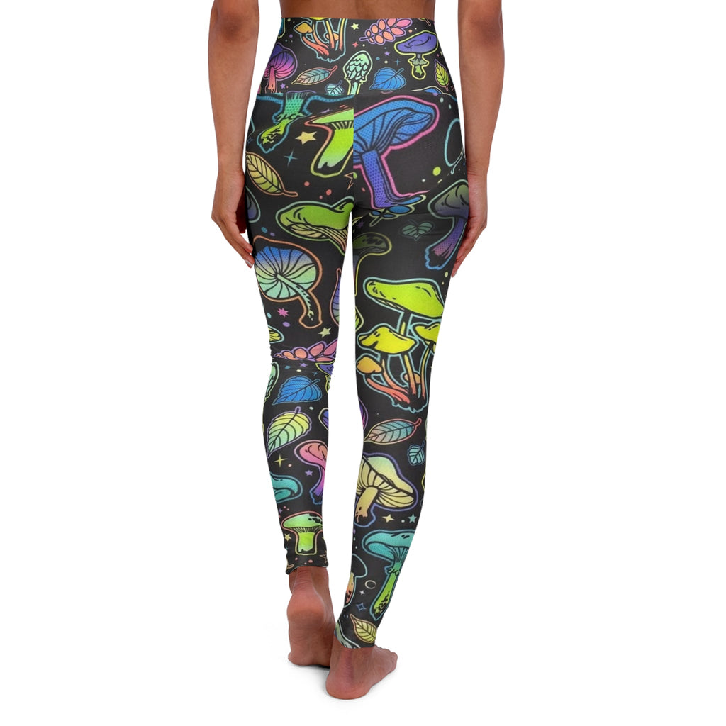 Cosmic Nebula High-Waisted Yoga Leggings — Women's Galaxy AOP