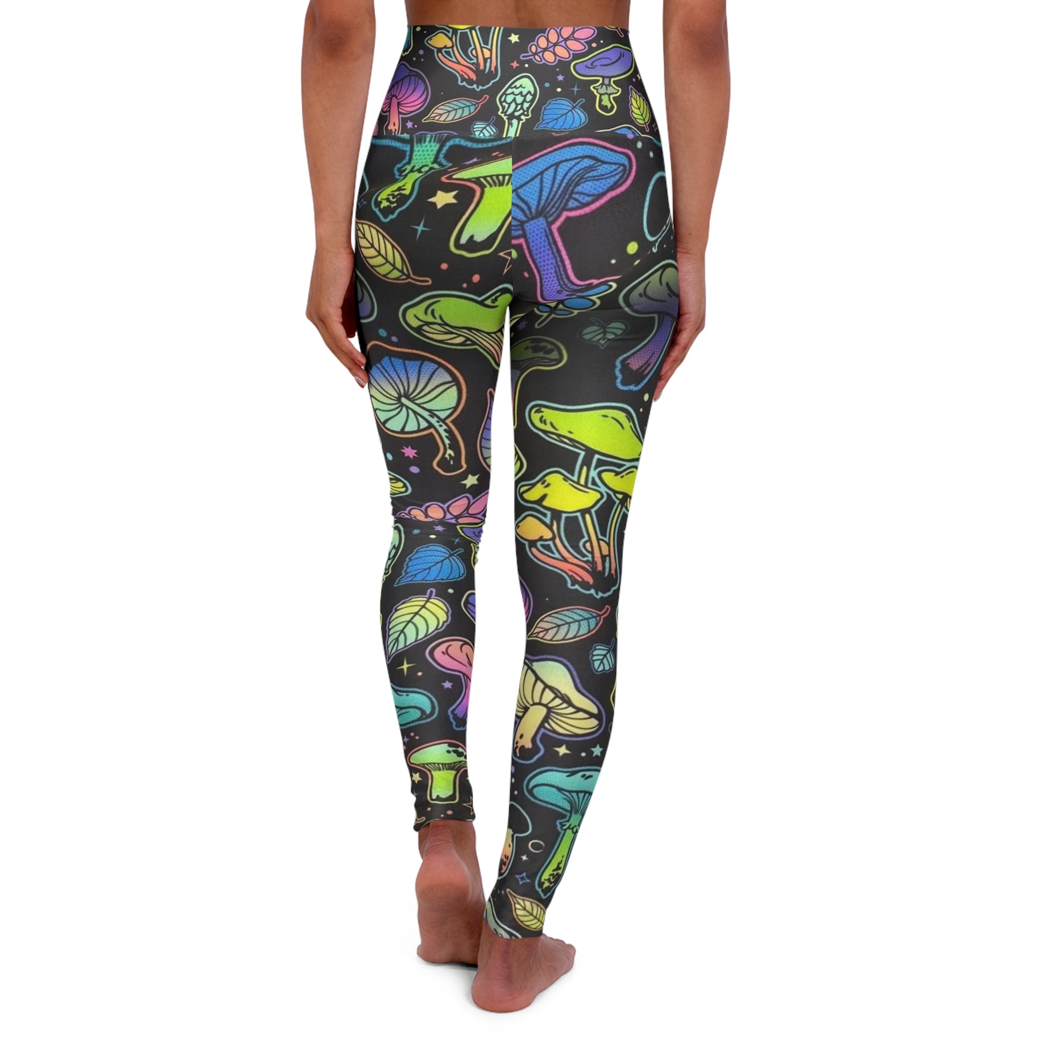 Cosmic Nebula High-Waisted Yoga Leggings — Women's Galaxy AOP