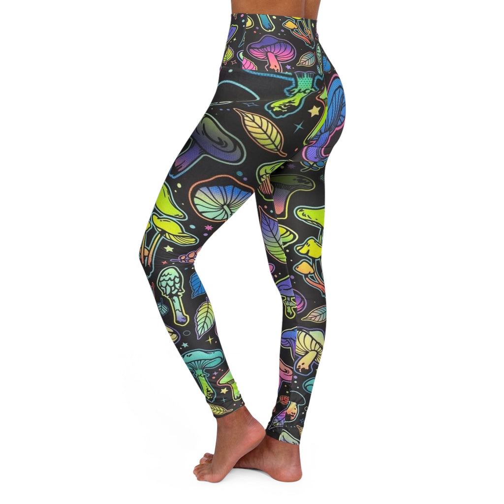 Cosmic Nebula High-Waisted Yoga Leggings — Women's Galaxy AOP
