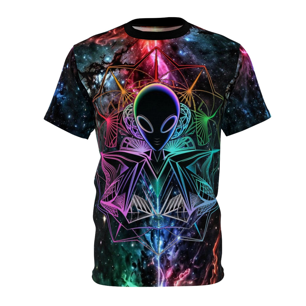 👽 Higher Frequency Alien — All-Over Print Tee Printify