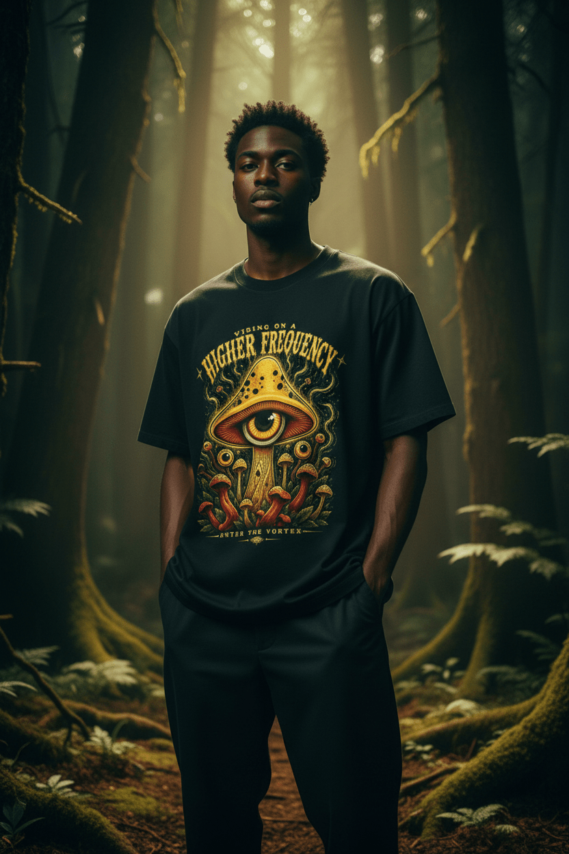 Black Man Forest Night