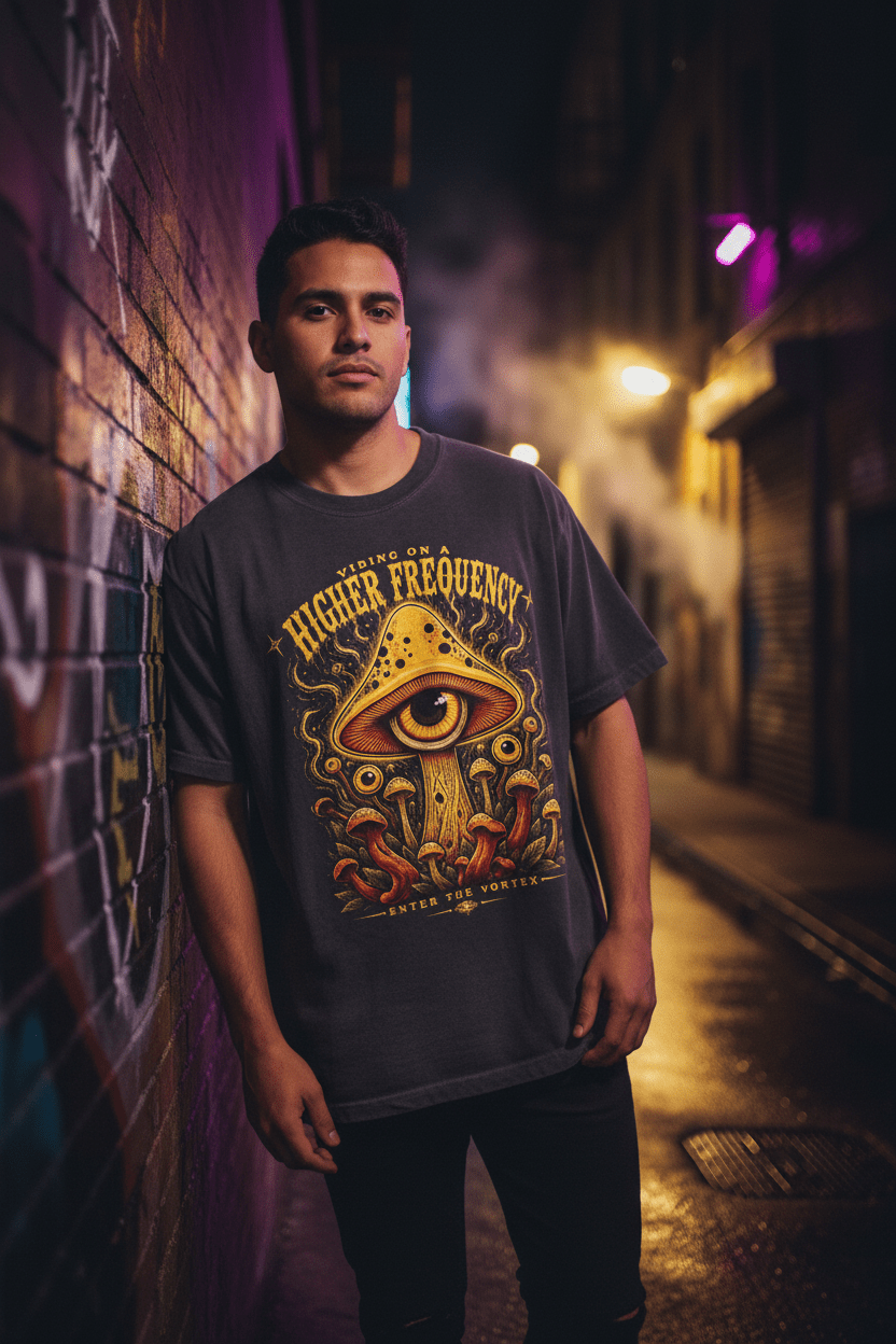 Latino Man Urban Alley Neon