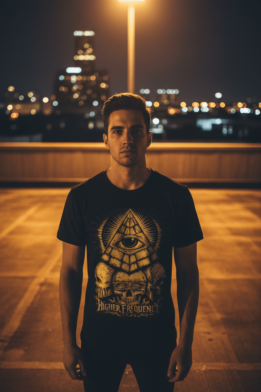 Higher Frequency Tee Night Rooftop