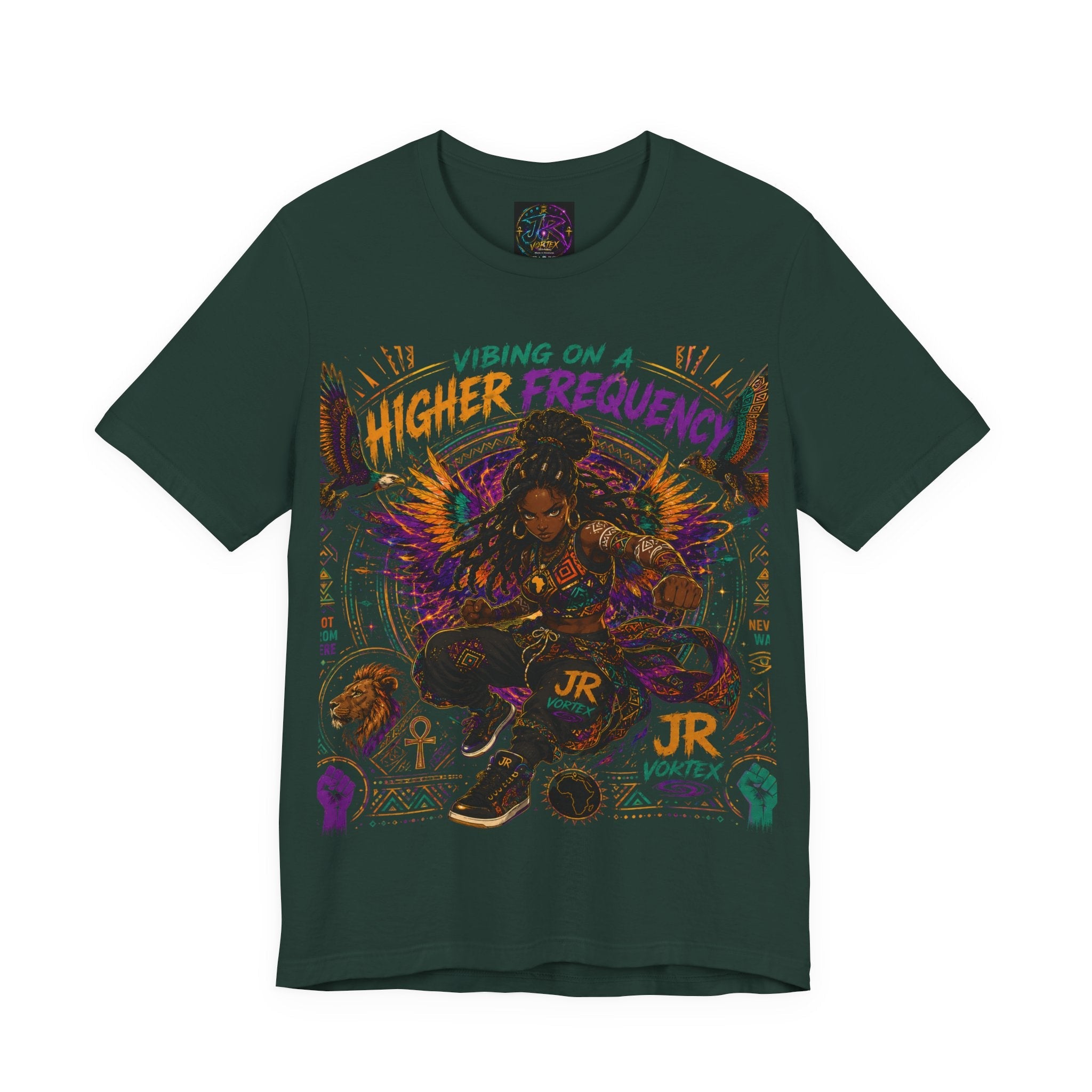 Higher Frequency Warrior Tee — JR Vortex Ancient Power Limited Edition.