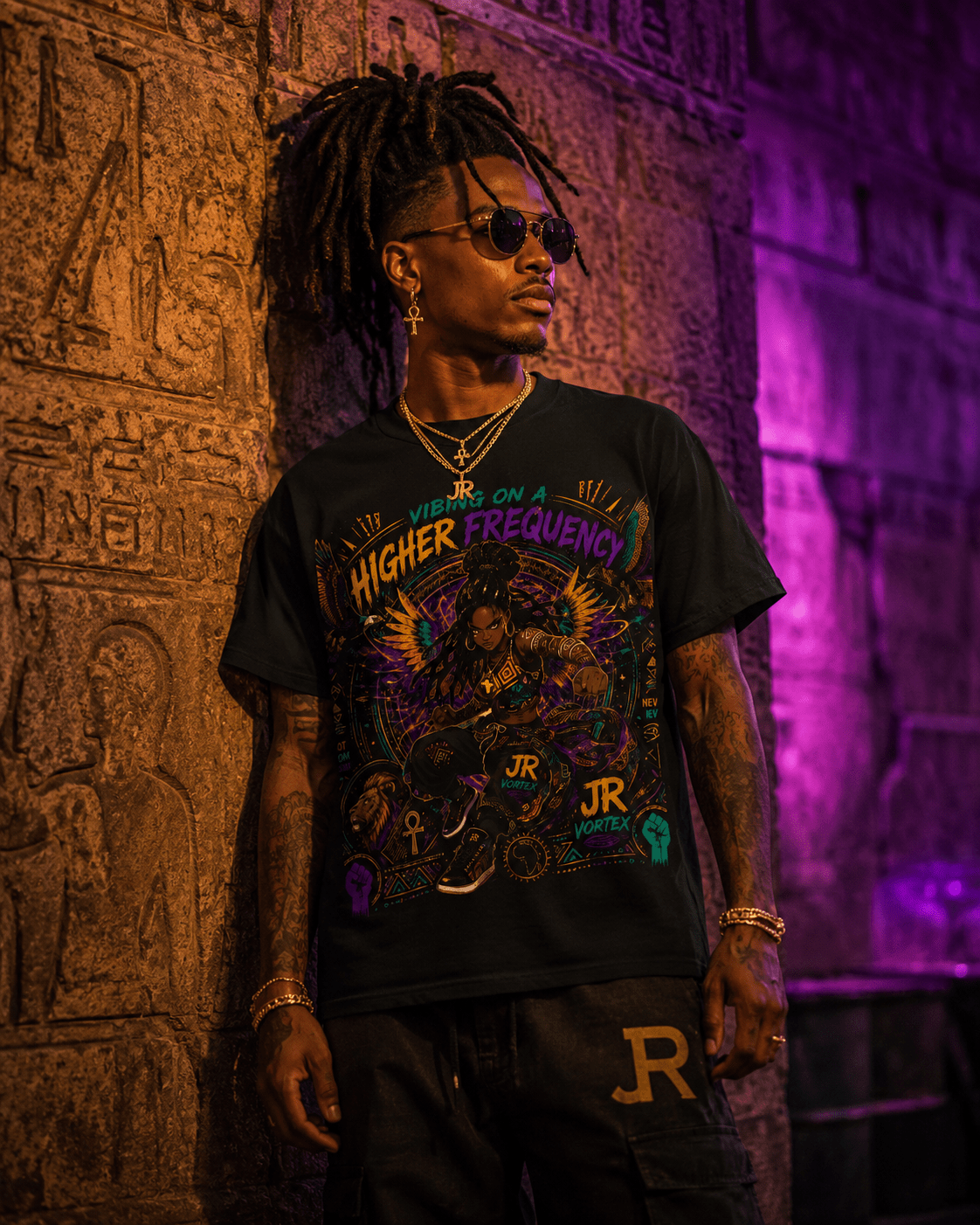 Higher Frequency Warrior Tee — JR Vortex Ancient Power Limited Edition.